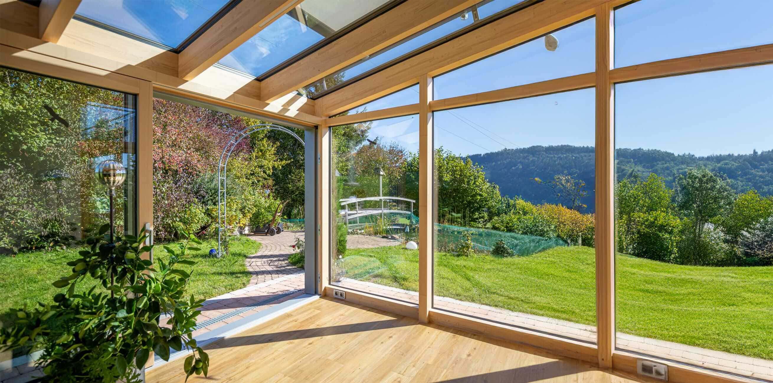 Drevená zimná záhrada